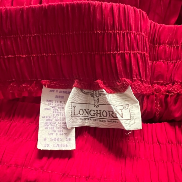 So Many Pleats! Longhorn by Niver Western Wear Size 3XL Maxi Skirt - Picture 4 of 8